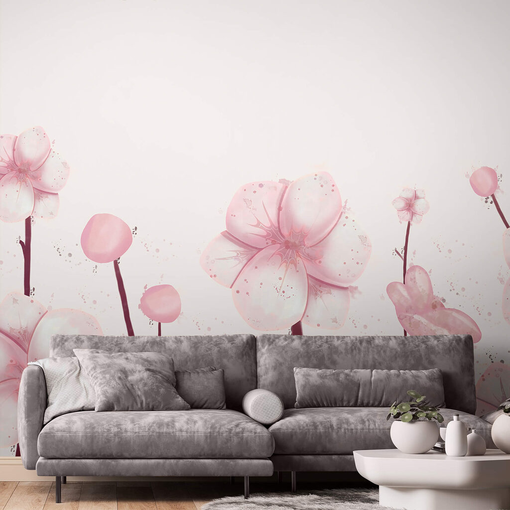 Grupo de flores rosas