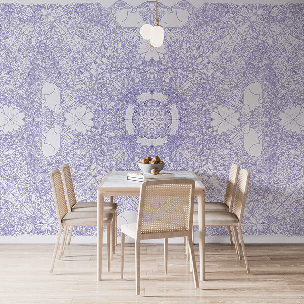 Patrón azul y blanco