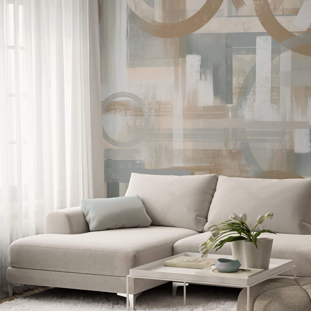 Pintura de círculos y líneas