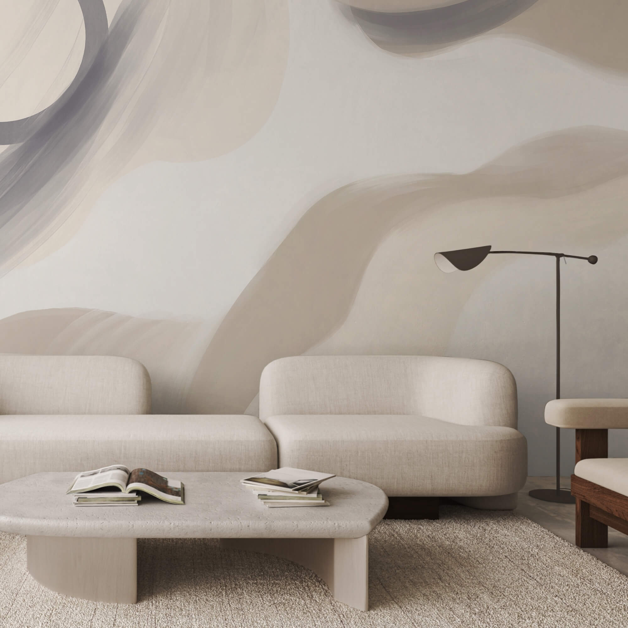Remolinos abstractos en tonos suaves