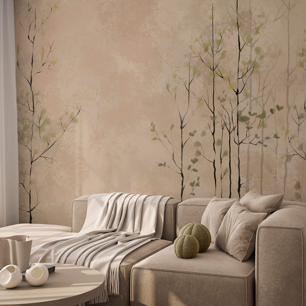 Grupo de árboles con hojas