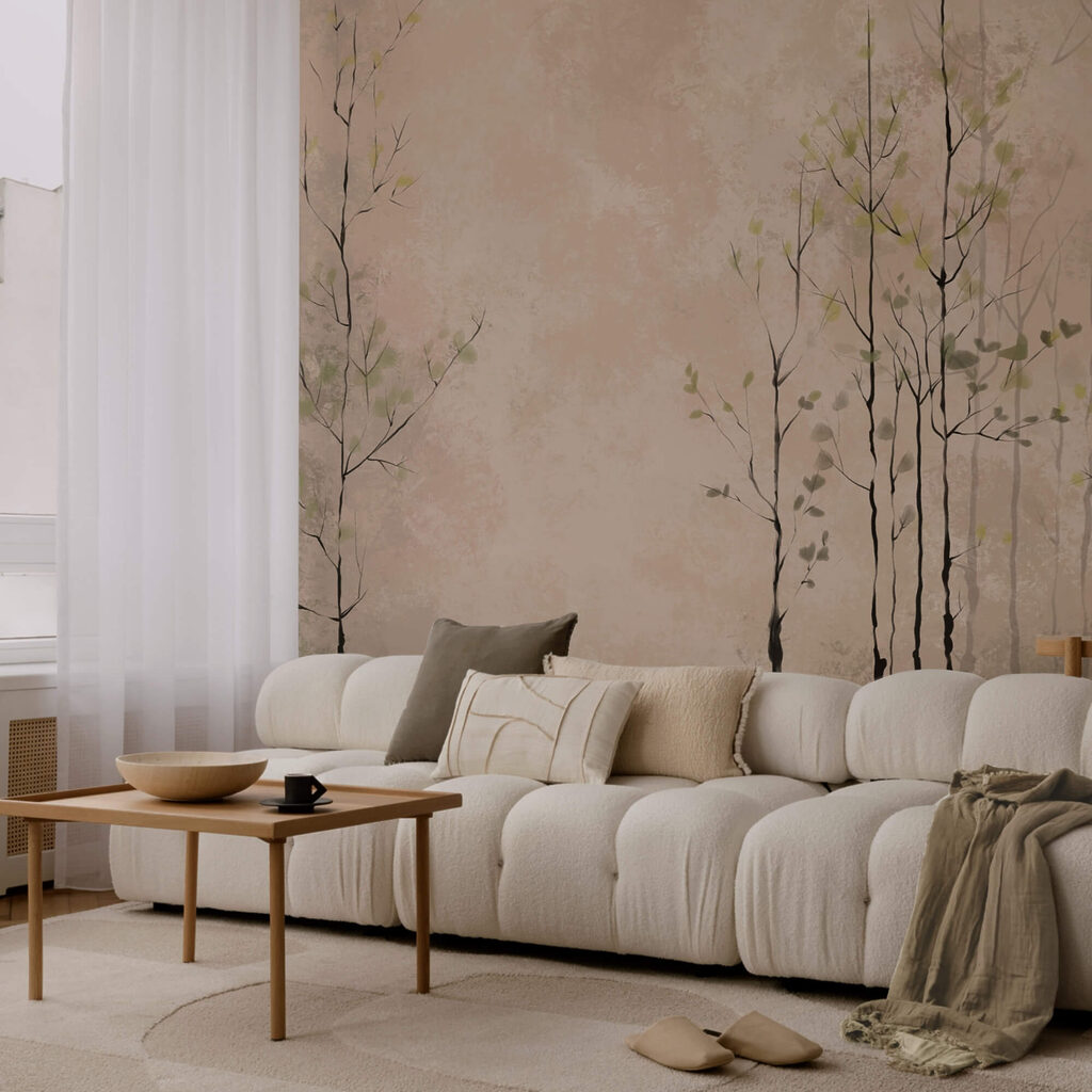 Grupo de árboles con hojas