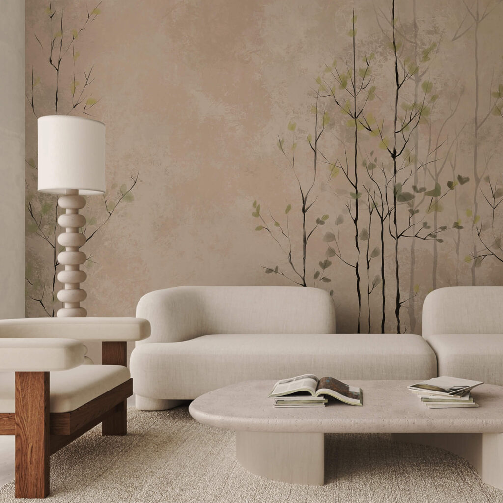 Grupo de árboles con hojas