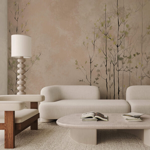 Grupo de árboles con hojas