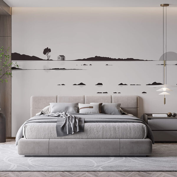 Fotomurales Fotomurales Casa en medio de un lago (SKU: t00381)