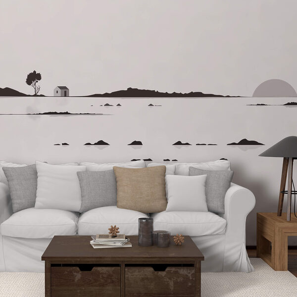 Casa en medio de un lago