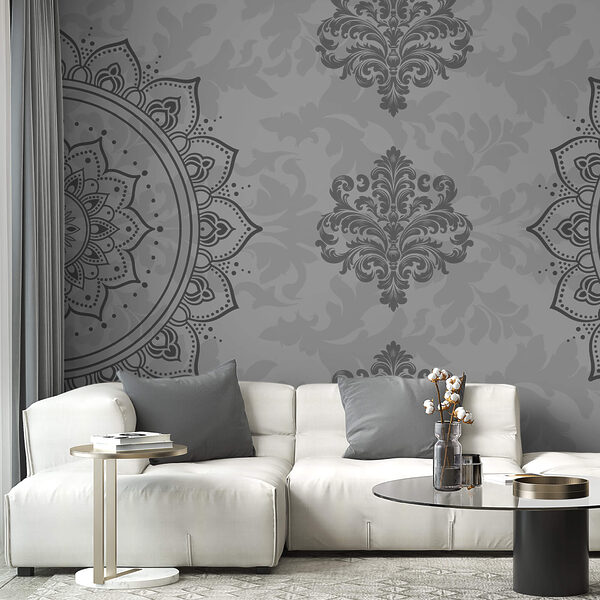 Patrón gris y blanco