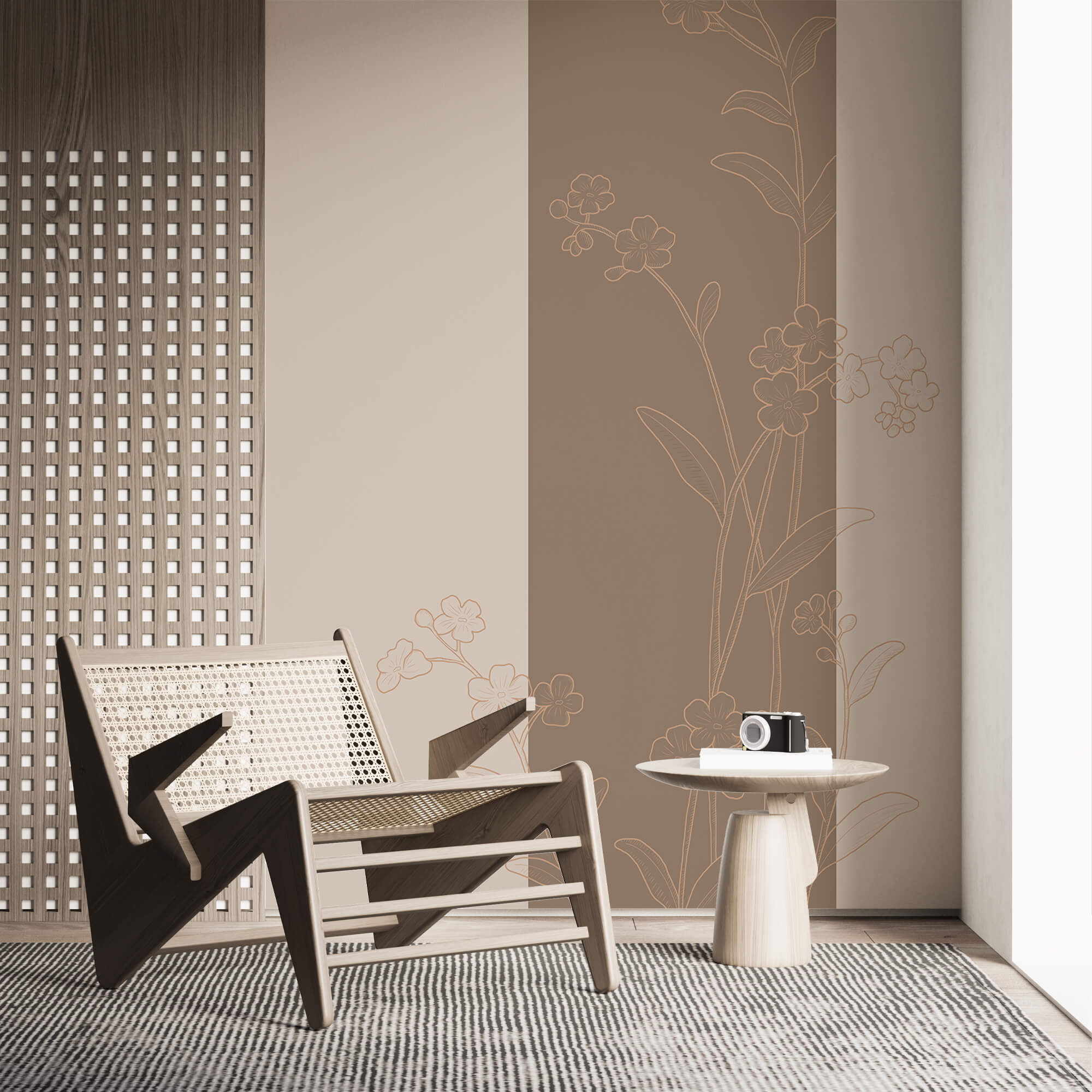 Elegante diseño floral sobre un fondo relajante
