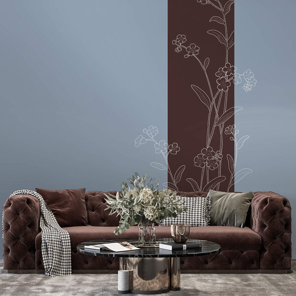 Elegantes flores sobre un fondo bicolor Elegantes flores sobre un fondo bicolor