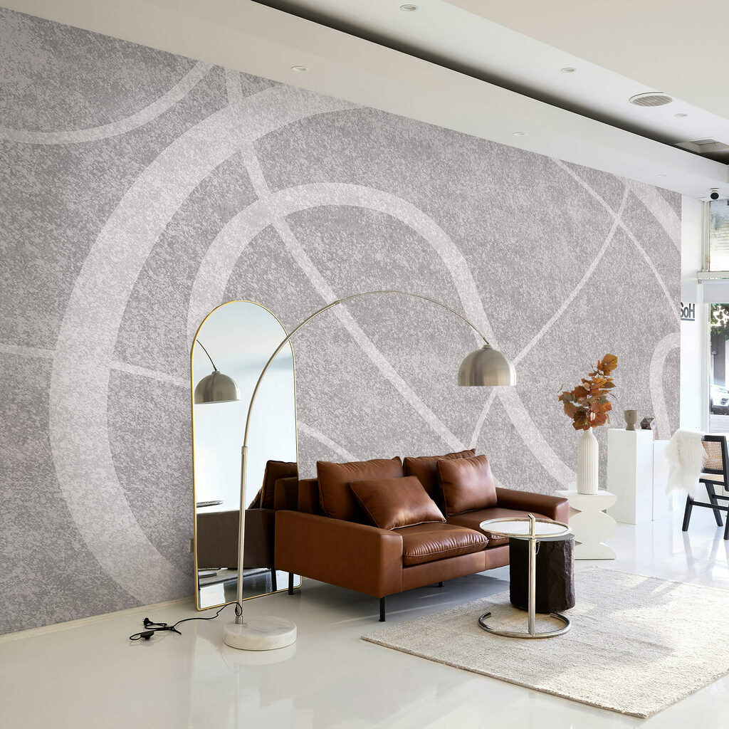 Diseño abstracto en gris y blanco