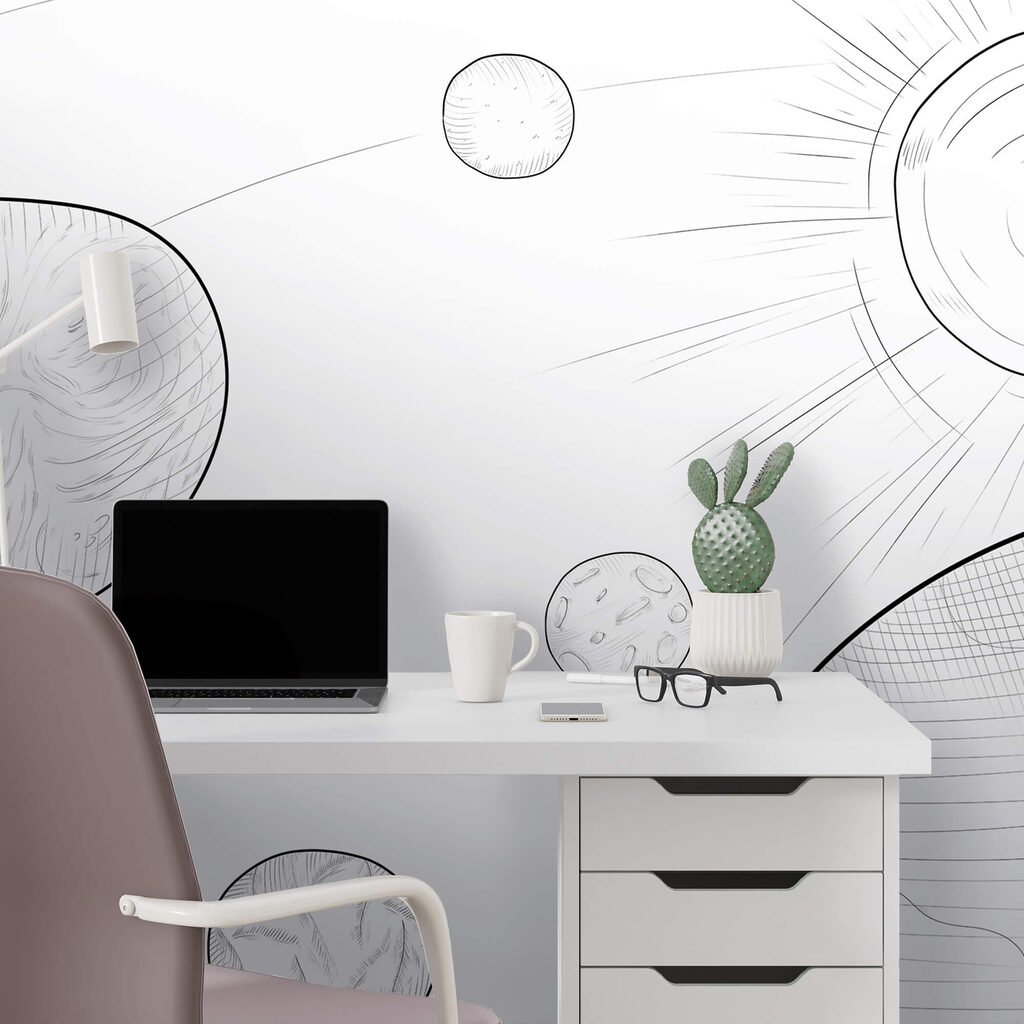 Dibujo de planetas y sol Dibujo de planetas y sol