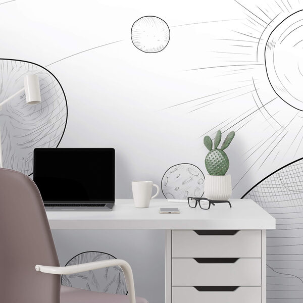 Dibujo de planetas y sol Dibujo de planetas y sol