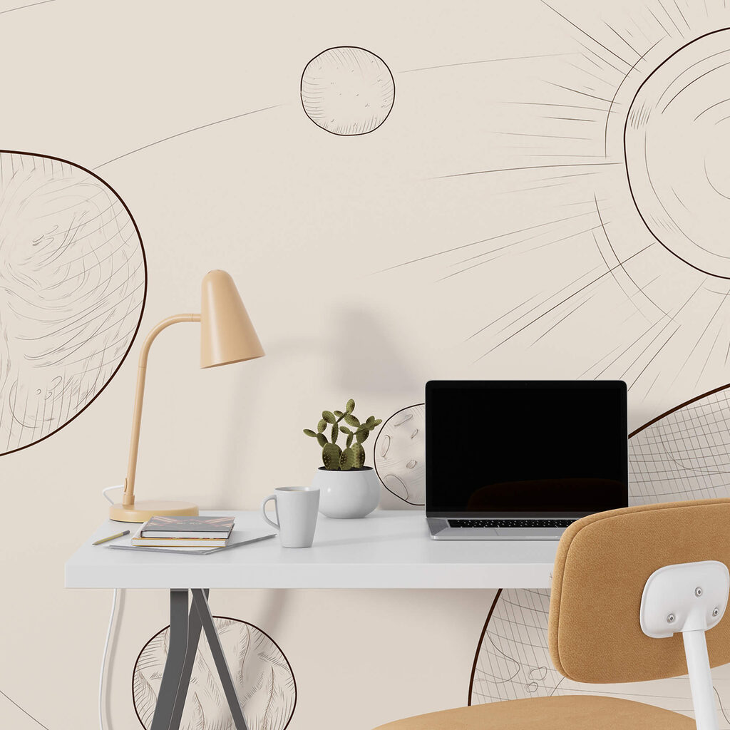 Dibujo del sol y la tierra