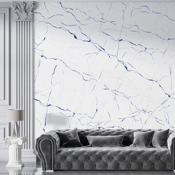 Superficie blanca con líneas azules