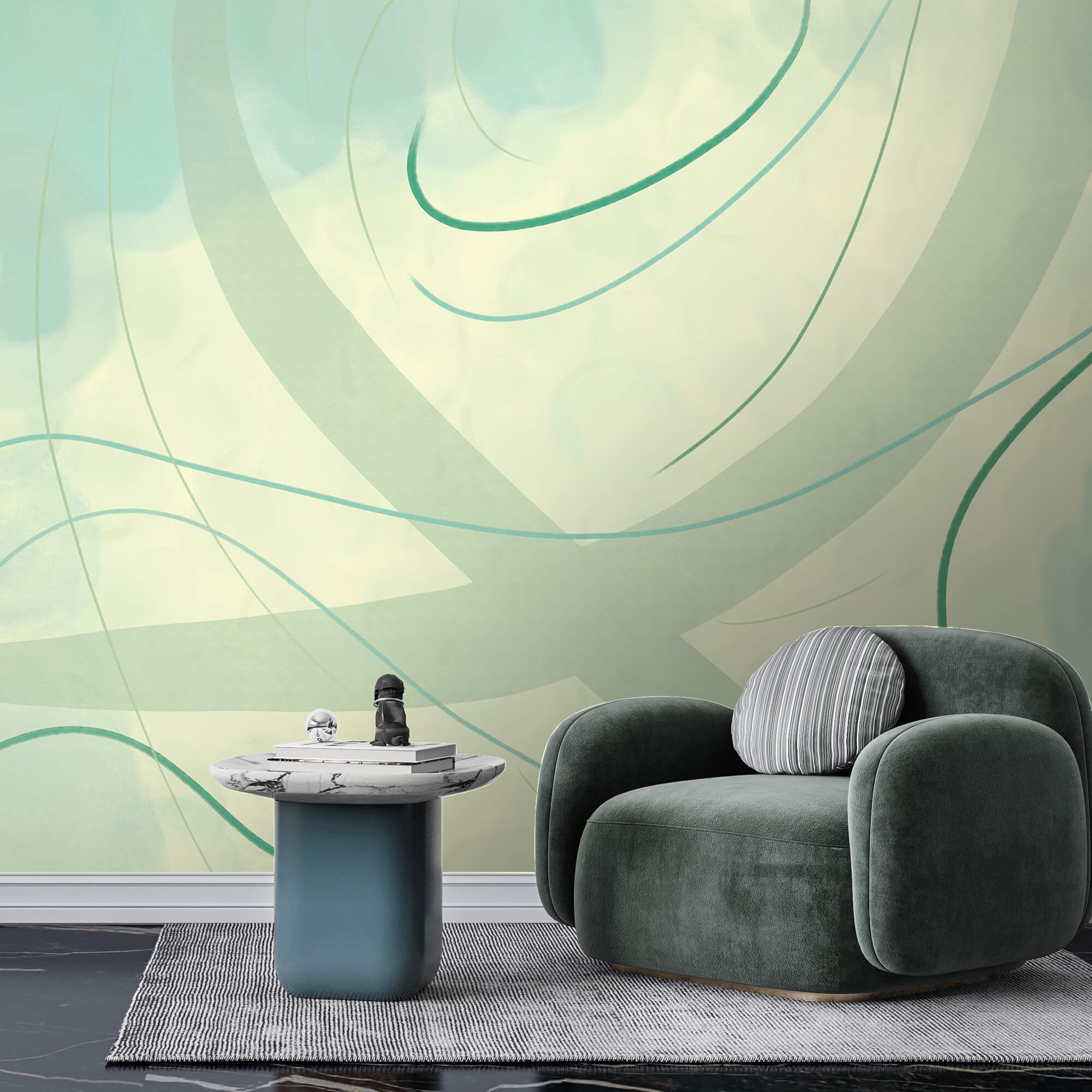 Suaves remolinos de color y forma
