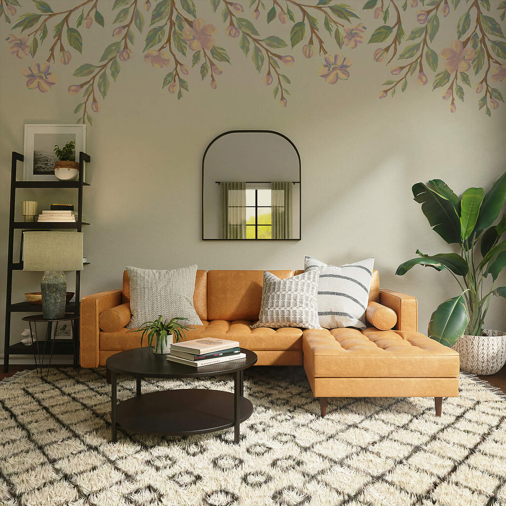 Delicadas flores enmarcan un fondo suave