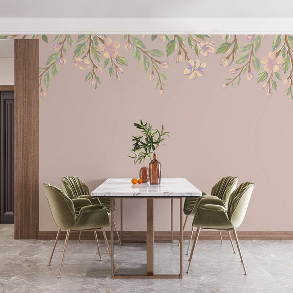 Delicado diseño floral sobre un fondo suave