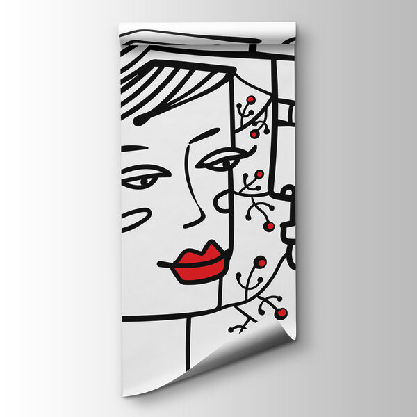 Drawing of a man and a woman