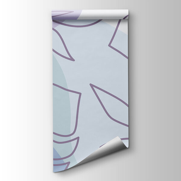 Purple and white pattern with leaves