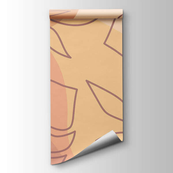 Pattern of leaves on a colorful background