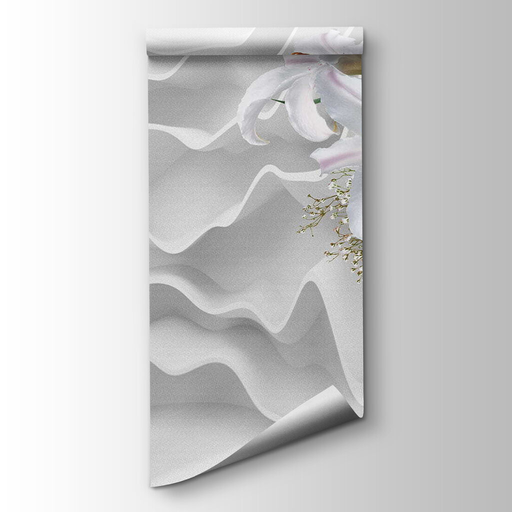 White flower arrangement on a white surface