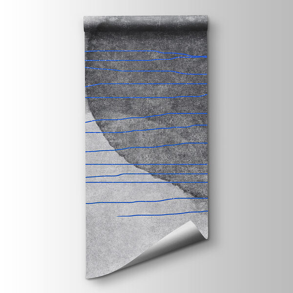 A grey and blue line