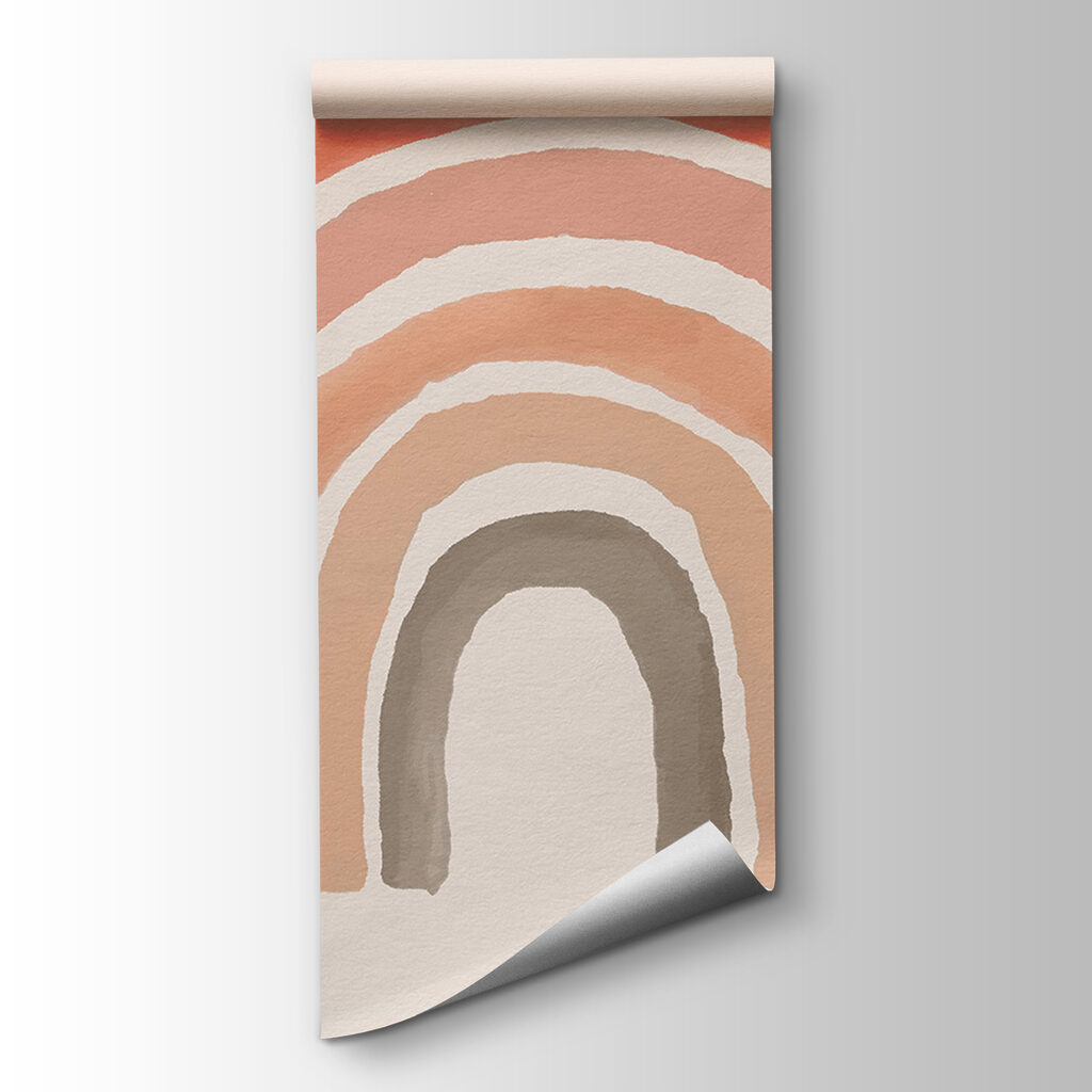 Rainbow painted in pink and gray Rainbow painted in pink and gray