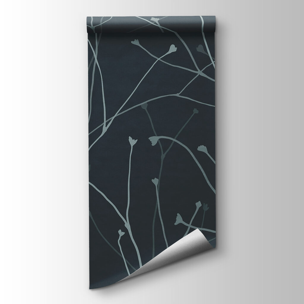 Delicate branches against a dark backdrop