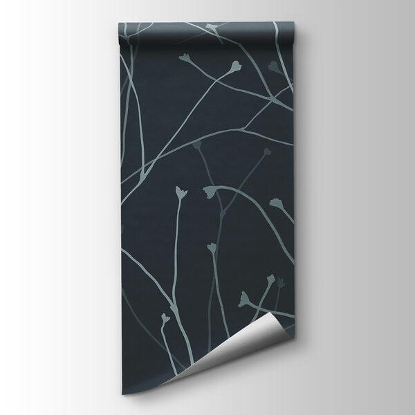 Delicate branches against a dark backdrop