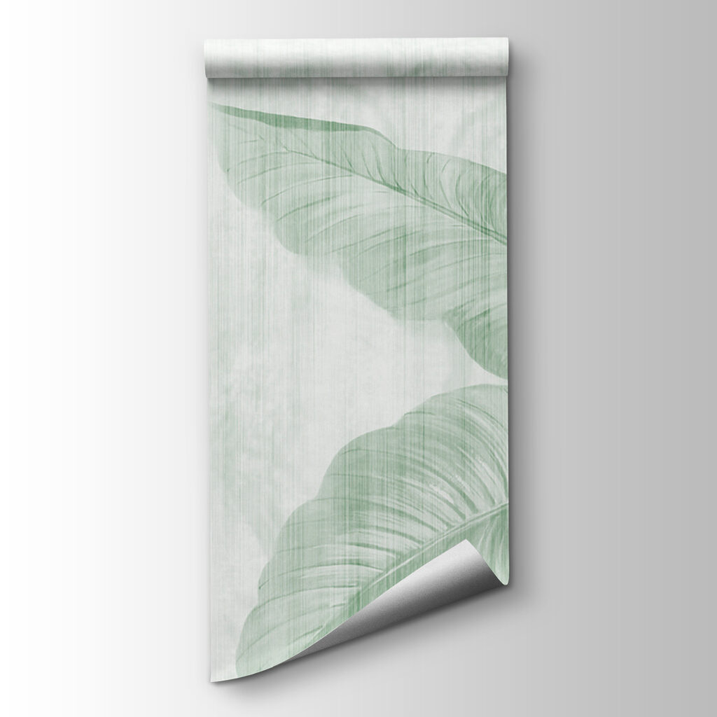 Lush leaves in soft green hues