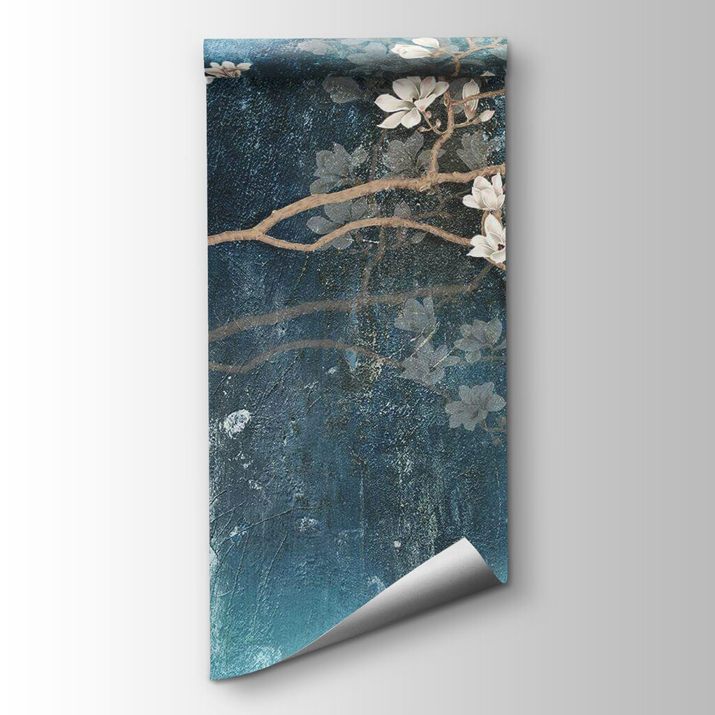 Tree branch with white flowers