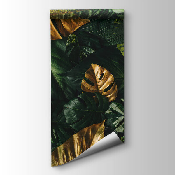 Lush leaves with metallic hues
