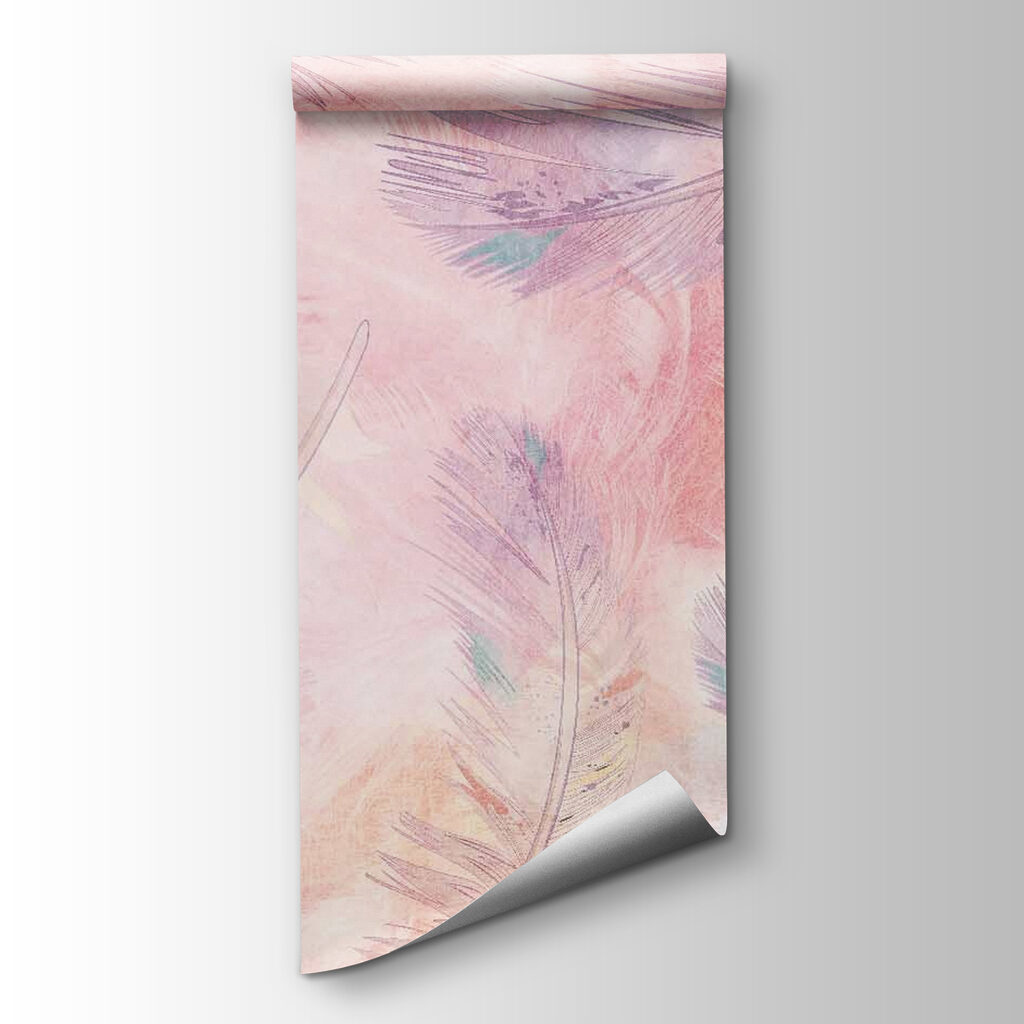 Delicate feathers on a soft background