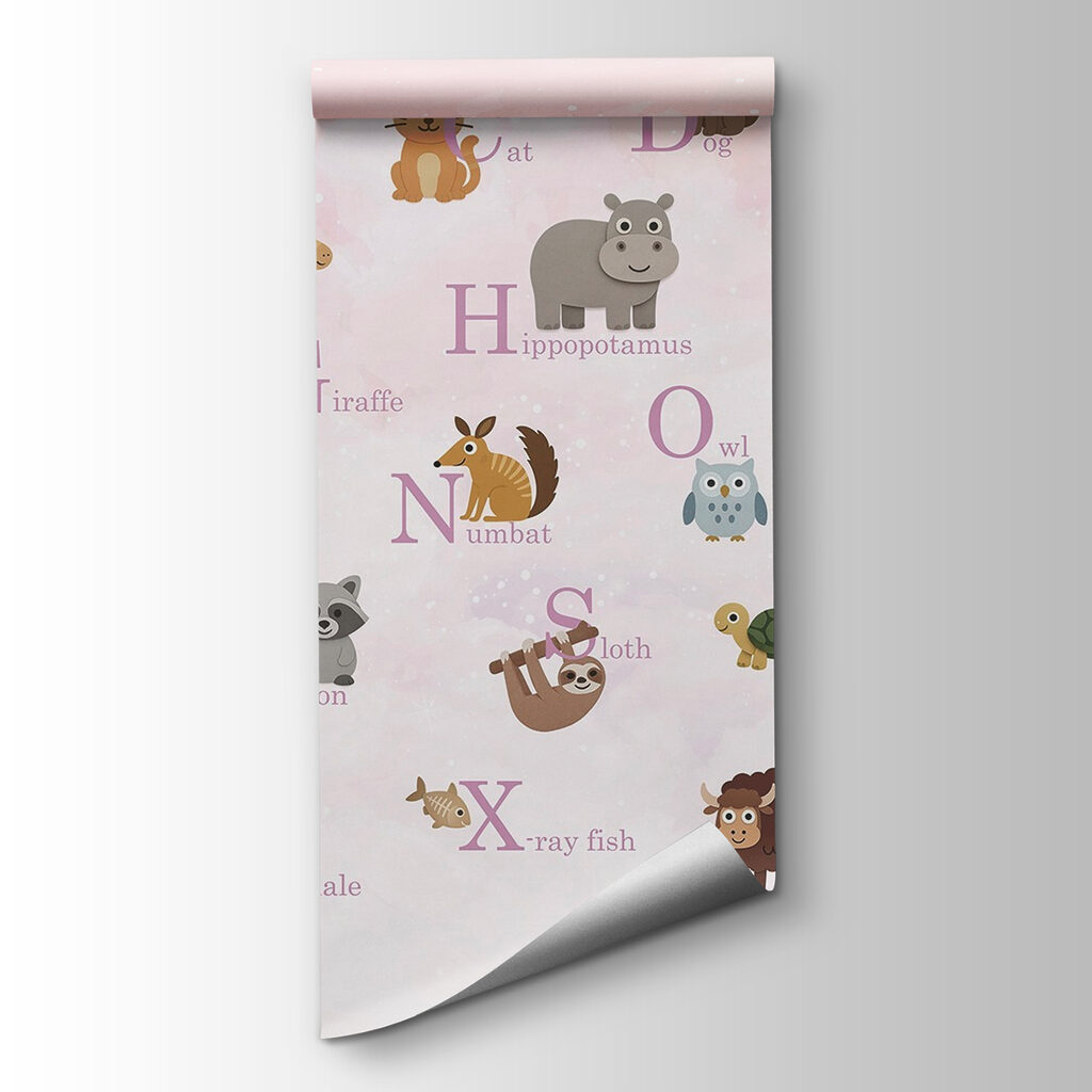 Group of animals with letters