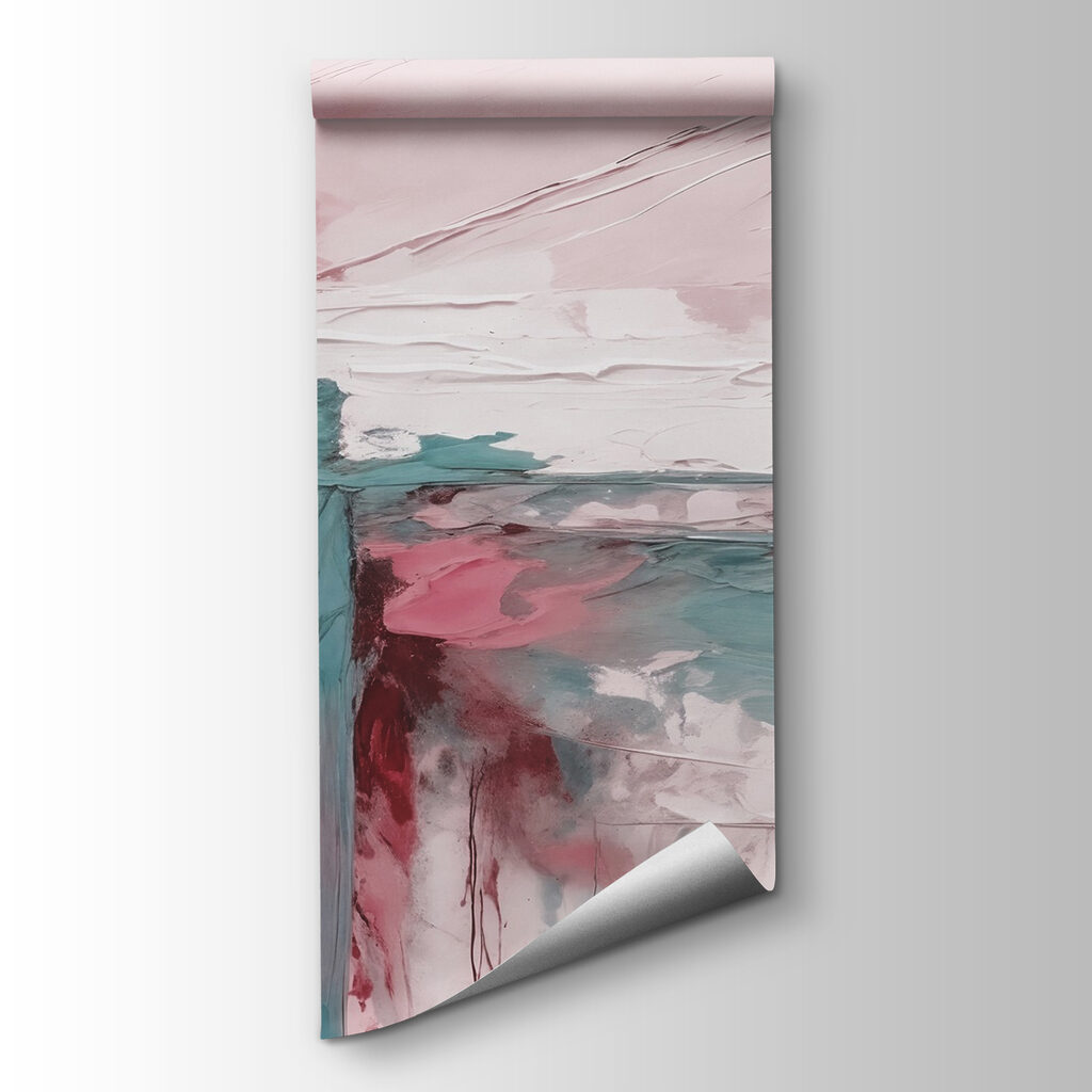 Painting of a pink and blue color