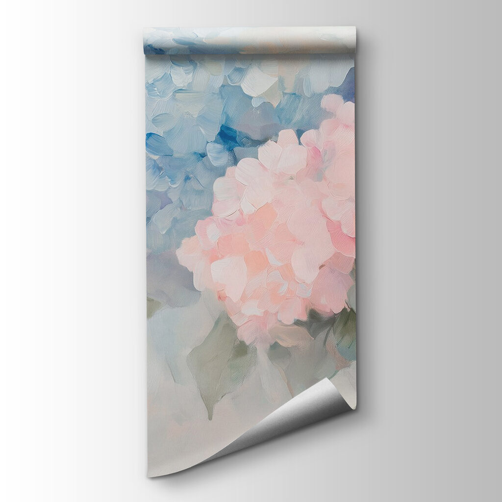 Painting of flowers on a white background Painting of flowers on a white background