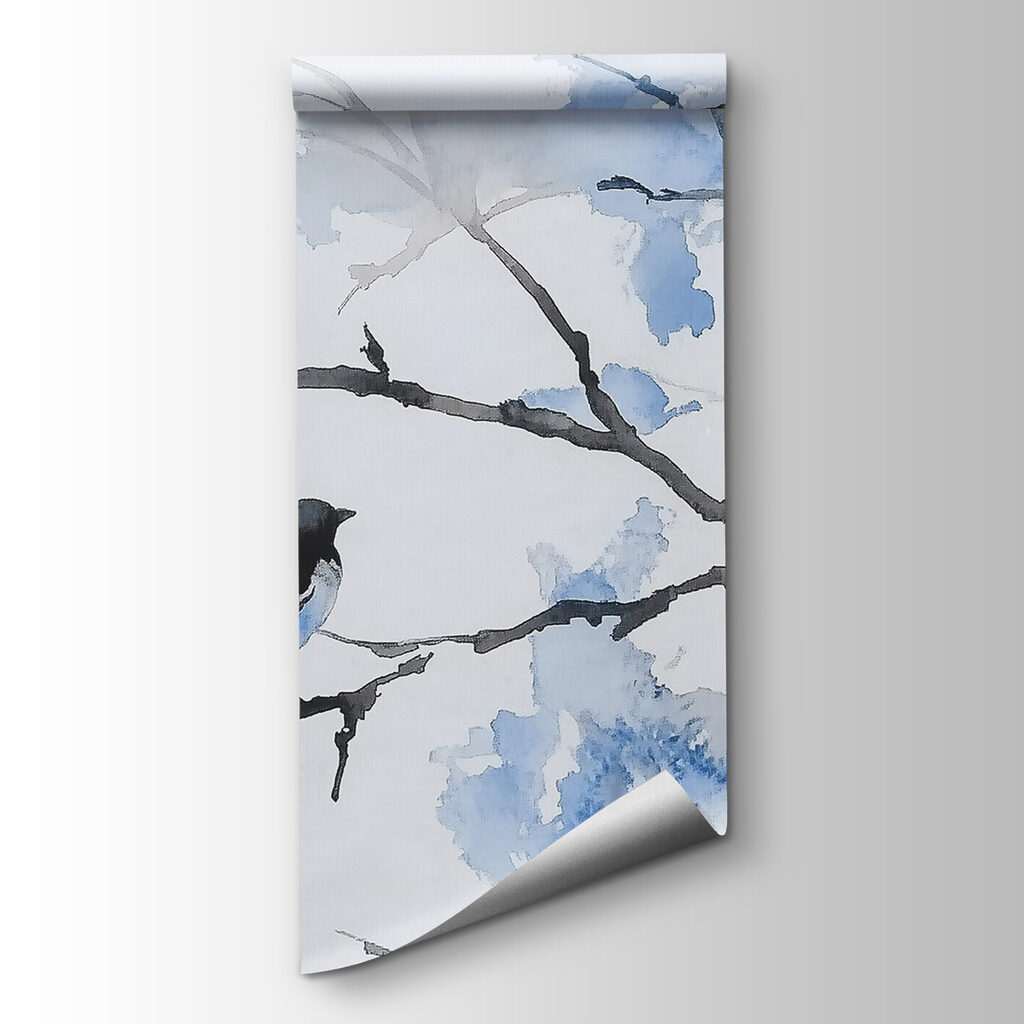 Group of birds on a tree branch