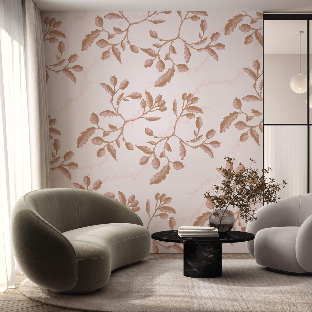 Patrón de hojas y bayas Patrón de hojas y bayas