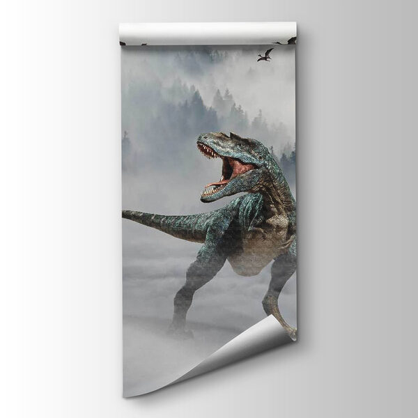 Group of dinosaurs in the snow Group of dinosaurs in the snow