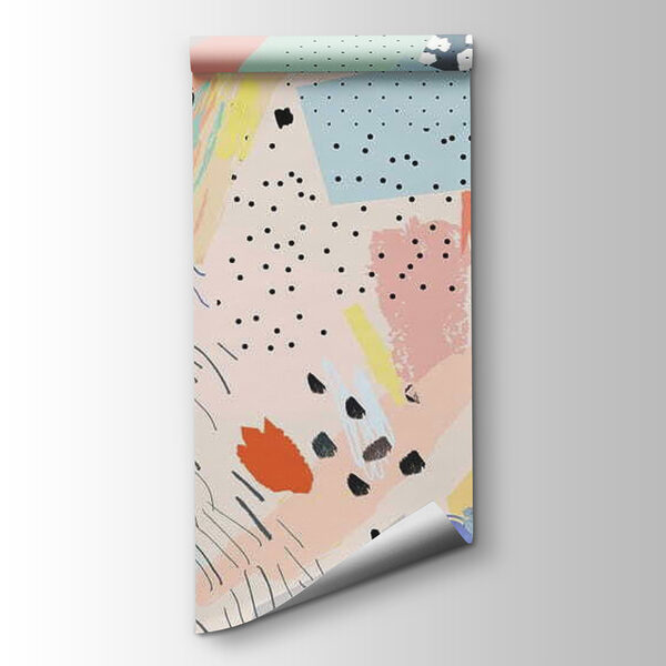 Collage of different colored pieces of paper