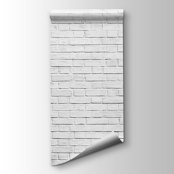 White brick wall with many small bricks White brick wall with many small bricks