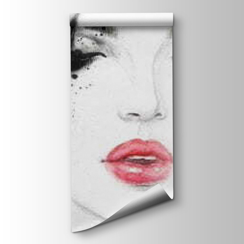 Woman with black and white paint