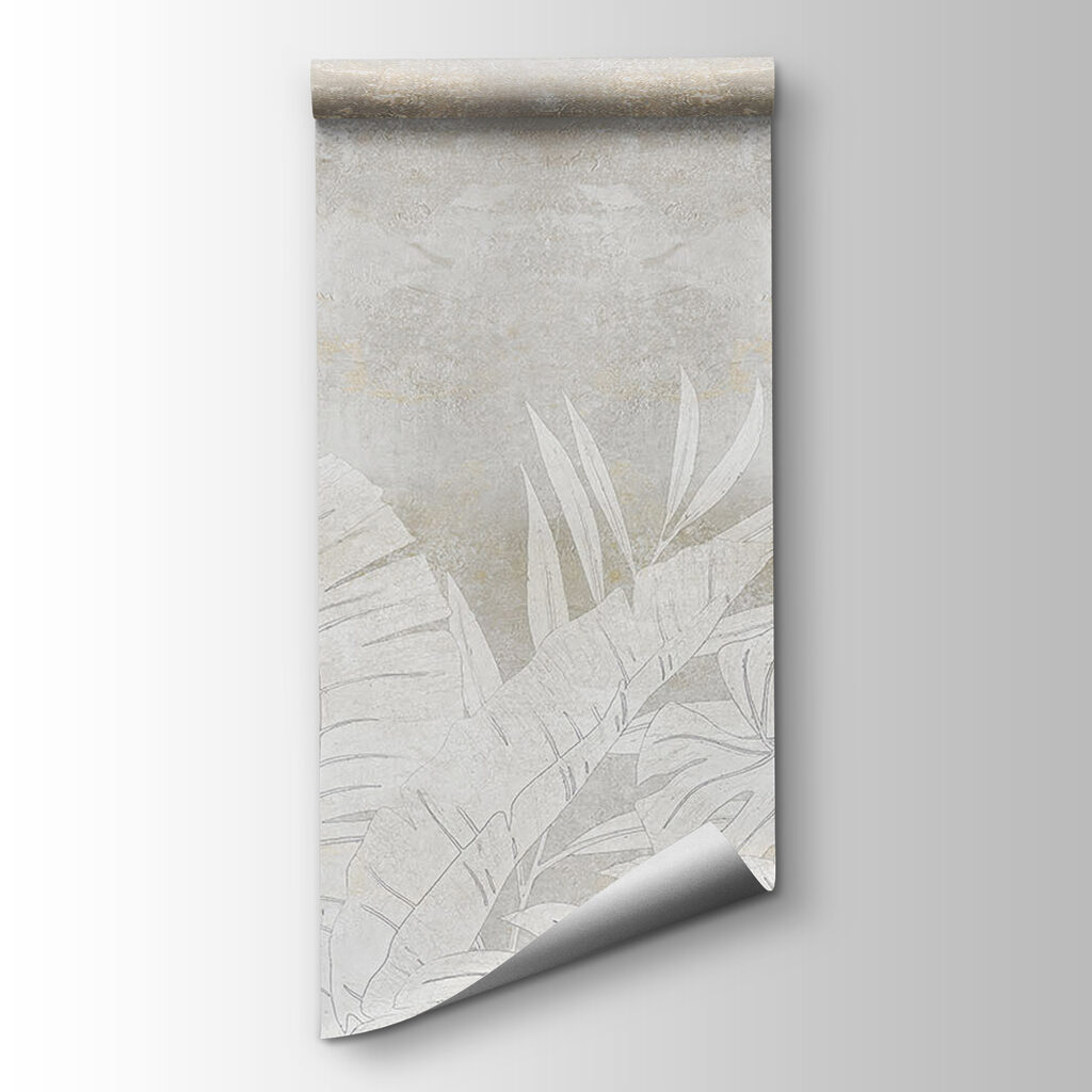 White background with leaves