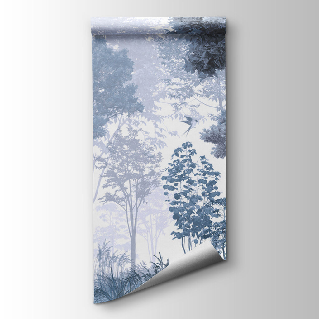 A forest with trees and plants