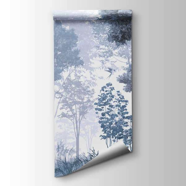 A forest with trees and plants