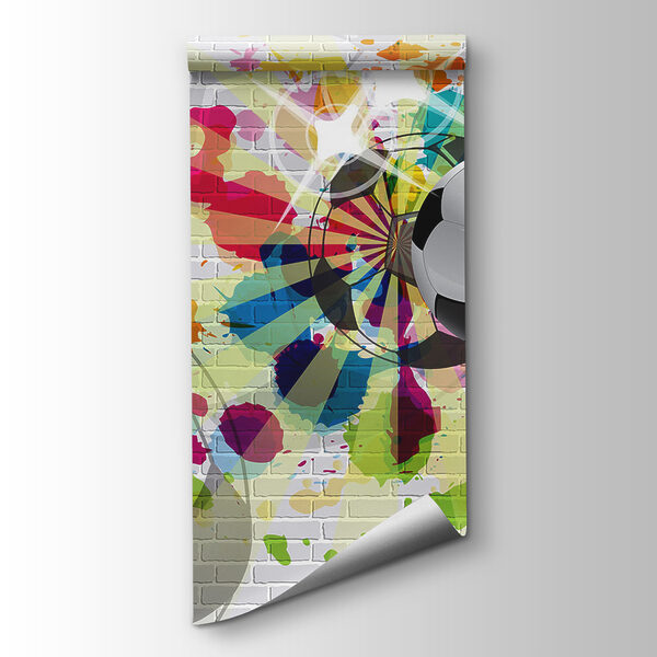 Football ball on a brick wall Football ball on a brick wall