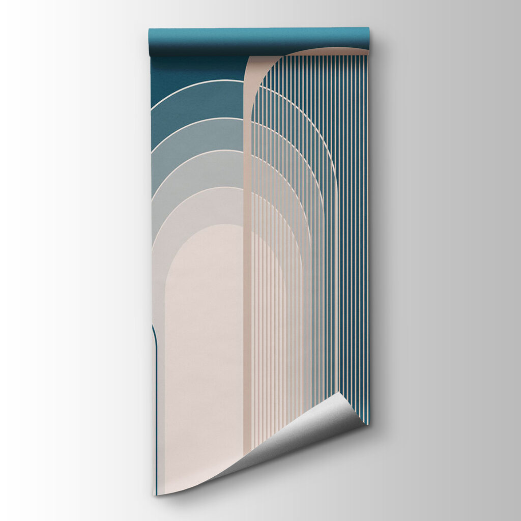 Blue and white art deco pattern Blue and white art deco pattern