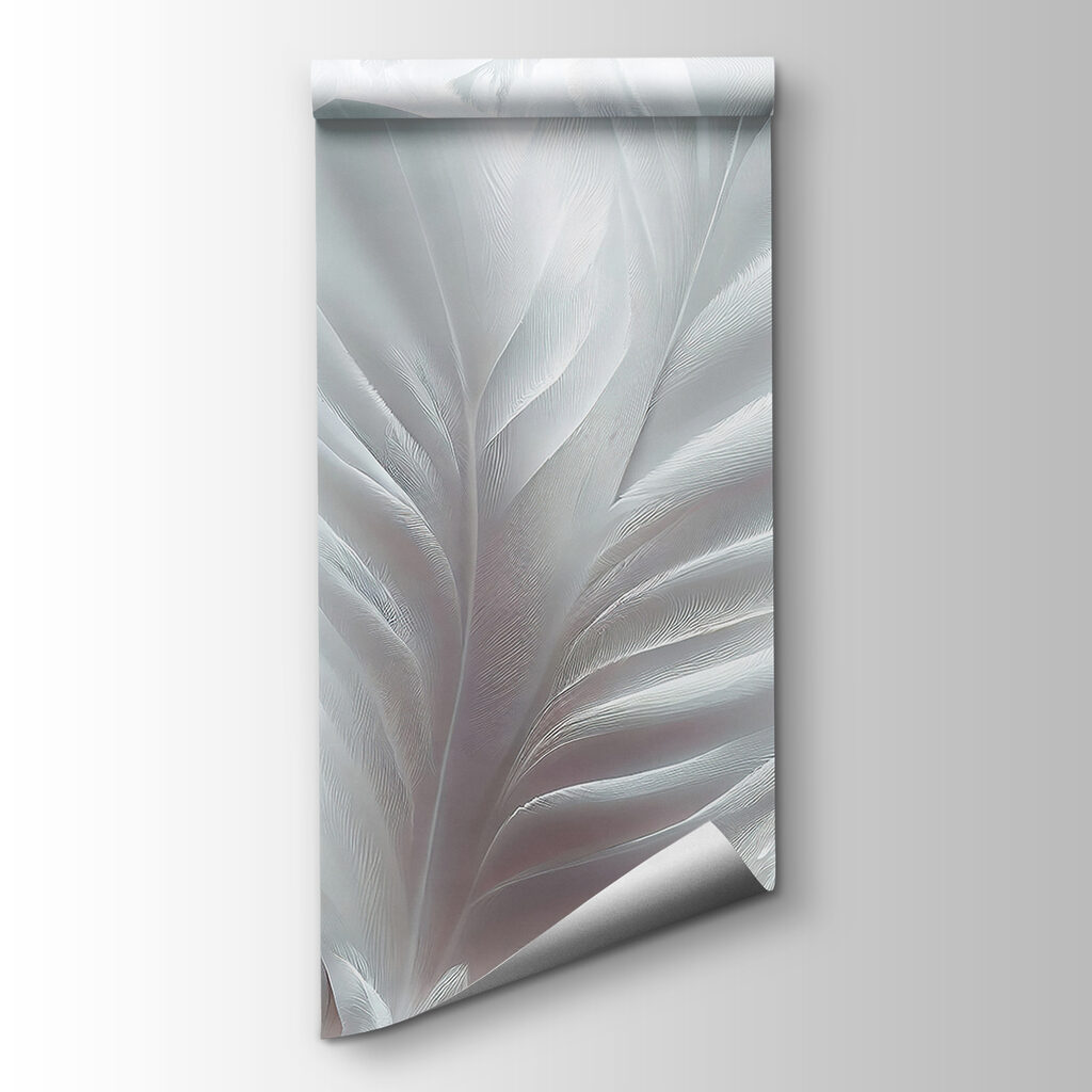 Delicate white feather textures intertwining