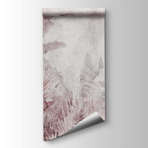 Muted tropical leaf pattern backdrop