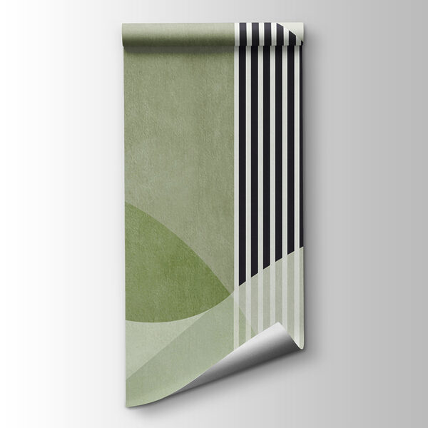 A green and black geometric design A green and black geometric design